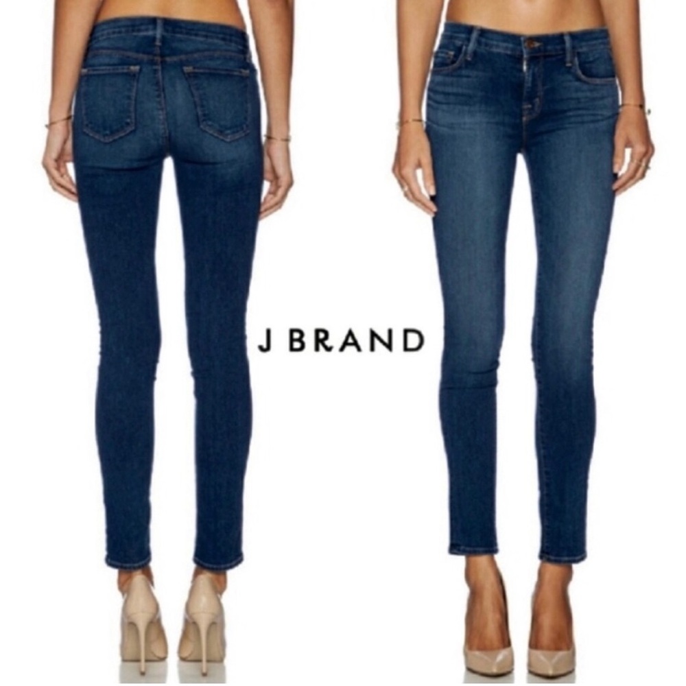 J Brand Scarlett Cigarette Dark-Washed Jeans